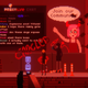 A metaphorical representation of the experience of being cancelled, as the game's audience turns on its developers.
